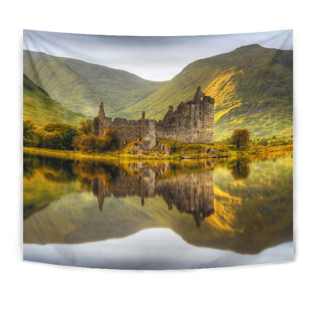 Scotland Kilchurn Castle Tapestry - Vibe Hoodie Shop