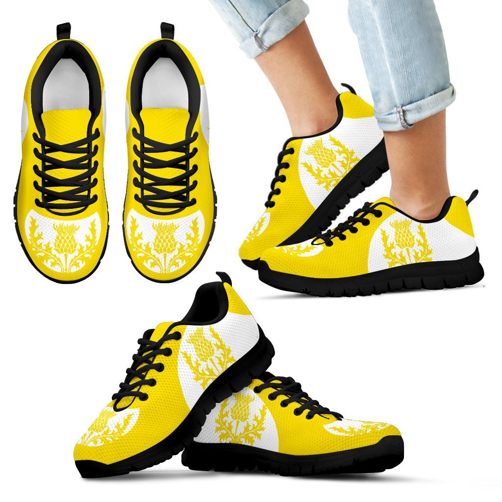 Scotland Thistle Sneakers - Cullinan Style Yellow Version - Vibe Hoodie Shop