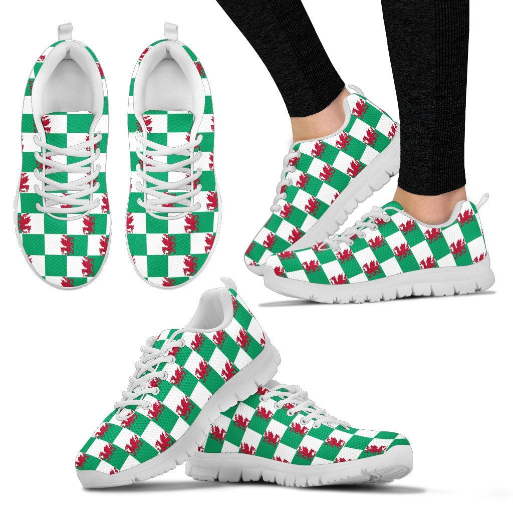 Wales Flag Pattern Sneakers - Vibe Hoodie Shop