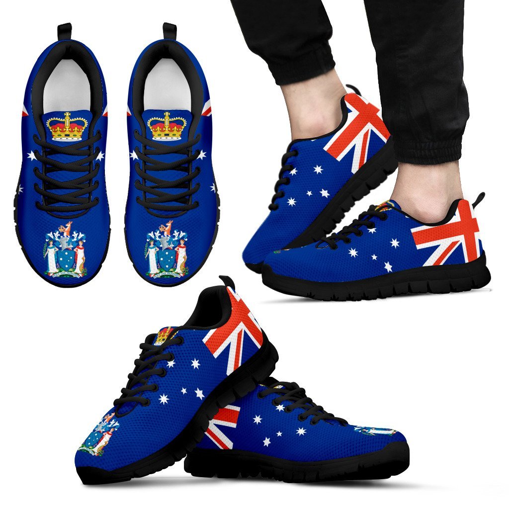 Sneakers - Australia Fag Shoes Victoria Flag And Coat Of Arms - Unisex - Vibe Hoodie Shop