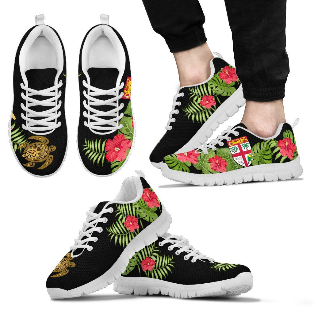 Love Fiji Sneakers - Fijian Shoes Black Version - Vibe Hoodie Shop