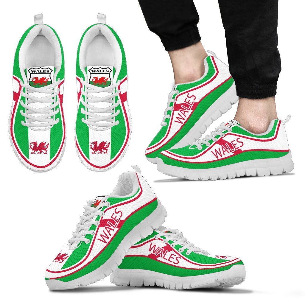 Wales Flag Color Sneakers - Vibe Hoodie Shop