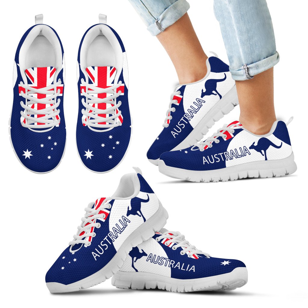 Sneakers - Australian Flag Shoes Kangaroo Symbol Sport Version - Unisex - Vibe Hoodie Shop