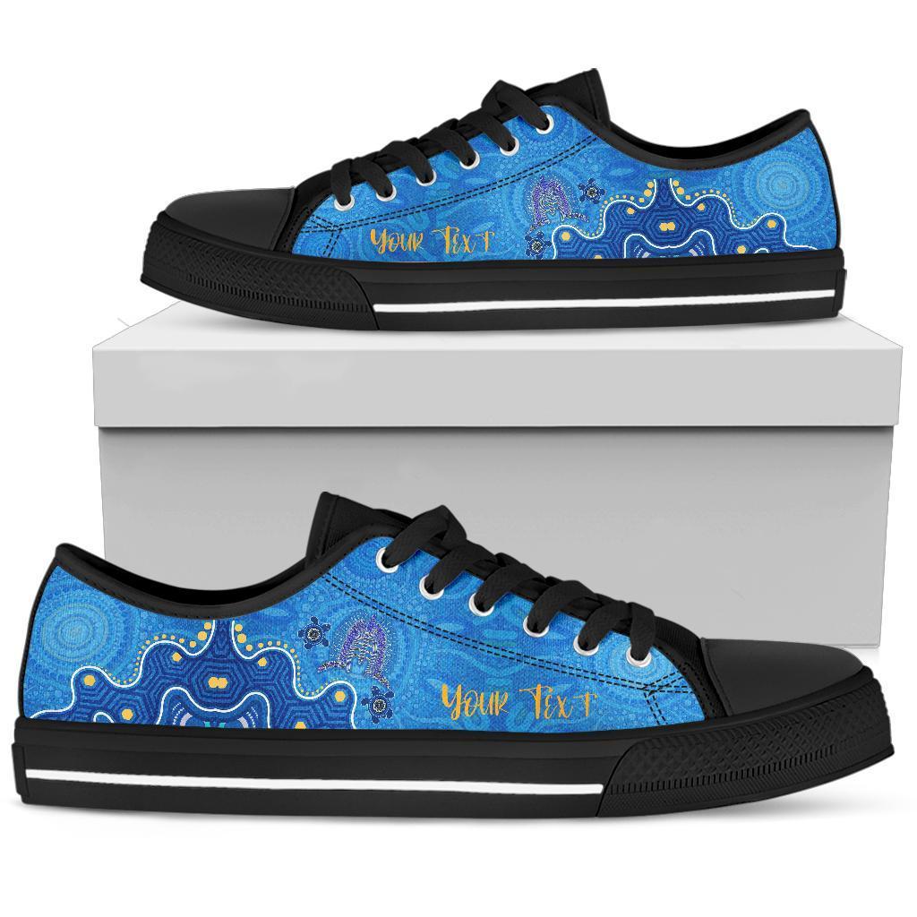 Torres Strait Personalised Low Top Shoes - Dhari And Turtle - Vibe Hoodie Shop