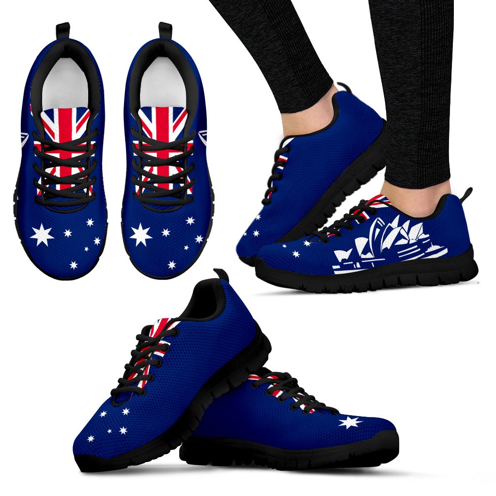 Sneakers - Sydney Opera Shoes Aus Flag - Unisex - 02 - Vibe Hoodie Shop