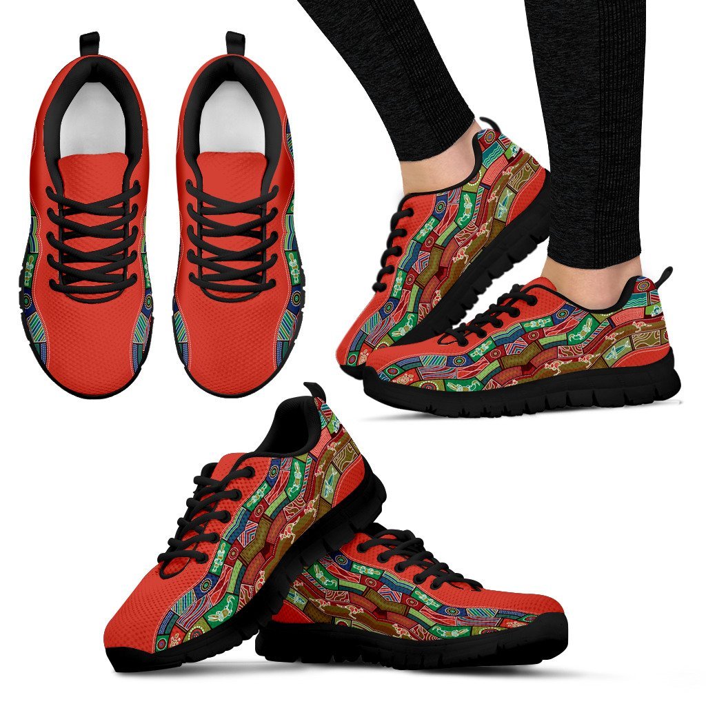 Australia Sneakers - Pattern Motifs Shoes - Vibe Hoodie Shop