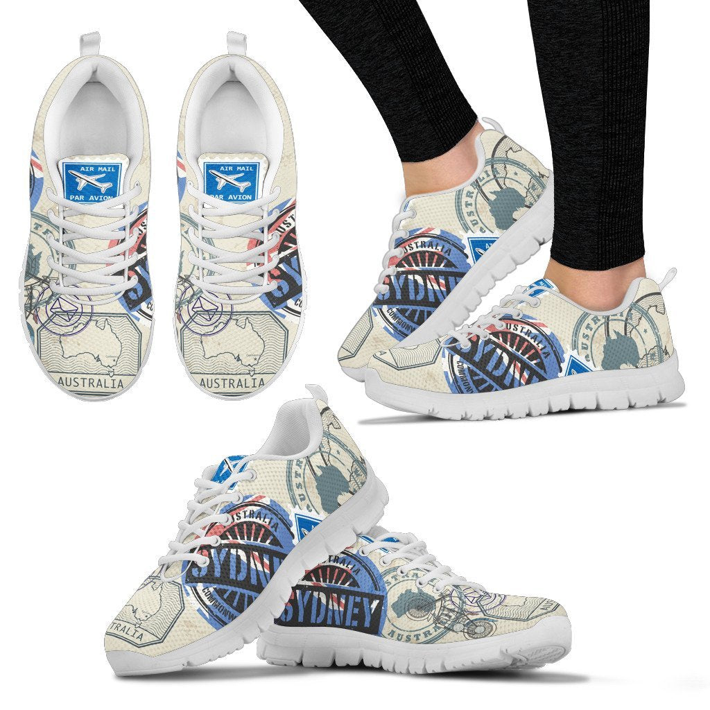 Sneakers - Stamps Shoes Australia Map - Unisex - Vibe Hoodie Shop