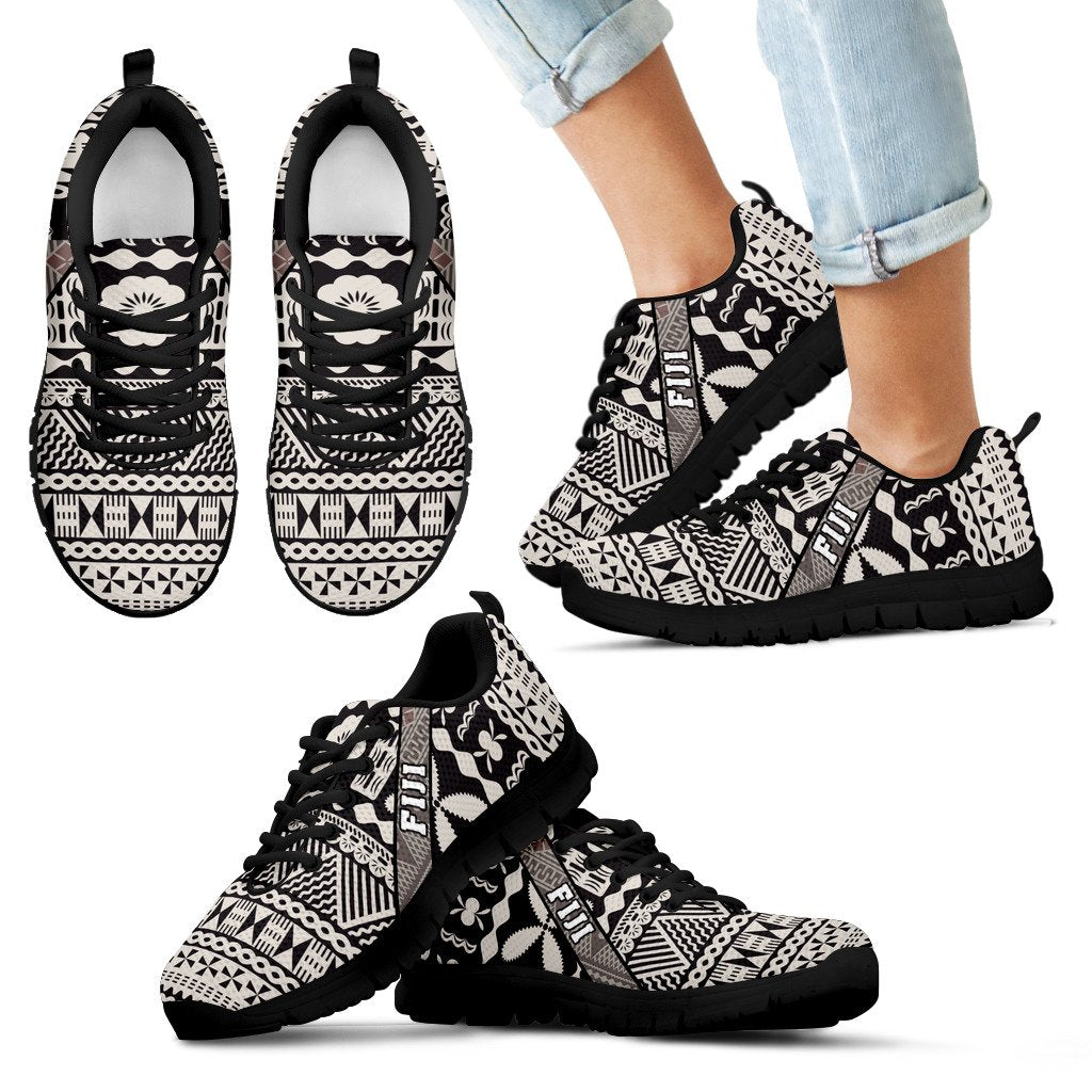 Fiji Tapa Tribal Sneakers - Vibe Hoodie Shop