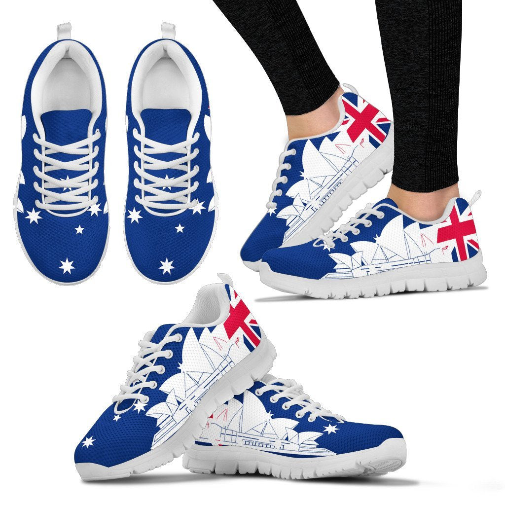 Sneakers - Sydney Opera Shoes Aus Flag - Unisex - Vibe Hoodie Shop