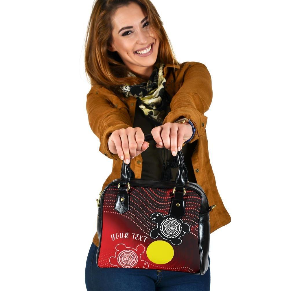 Custom Aboriginal Shoulder Handbag - Indigenous Circle Dot Painting Style - - Vibe Hoodie Shop