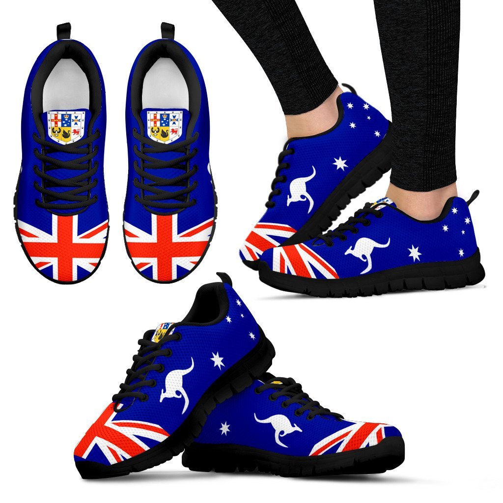 Sneakers - Aus Flag Shoes Coat Of Arms Kangaroo - Unisex - Vibe Hoodie Shop