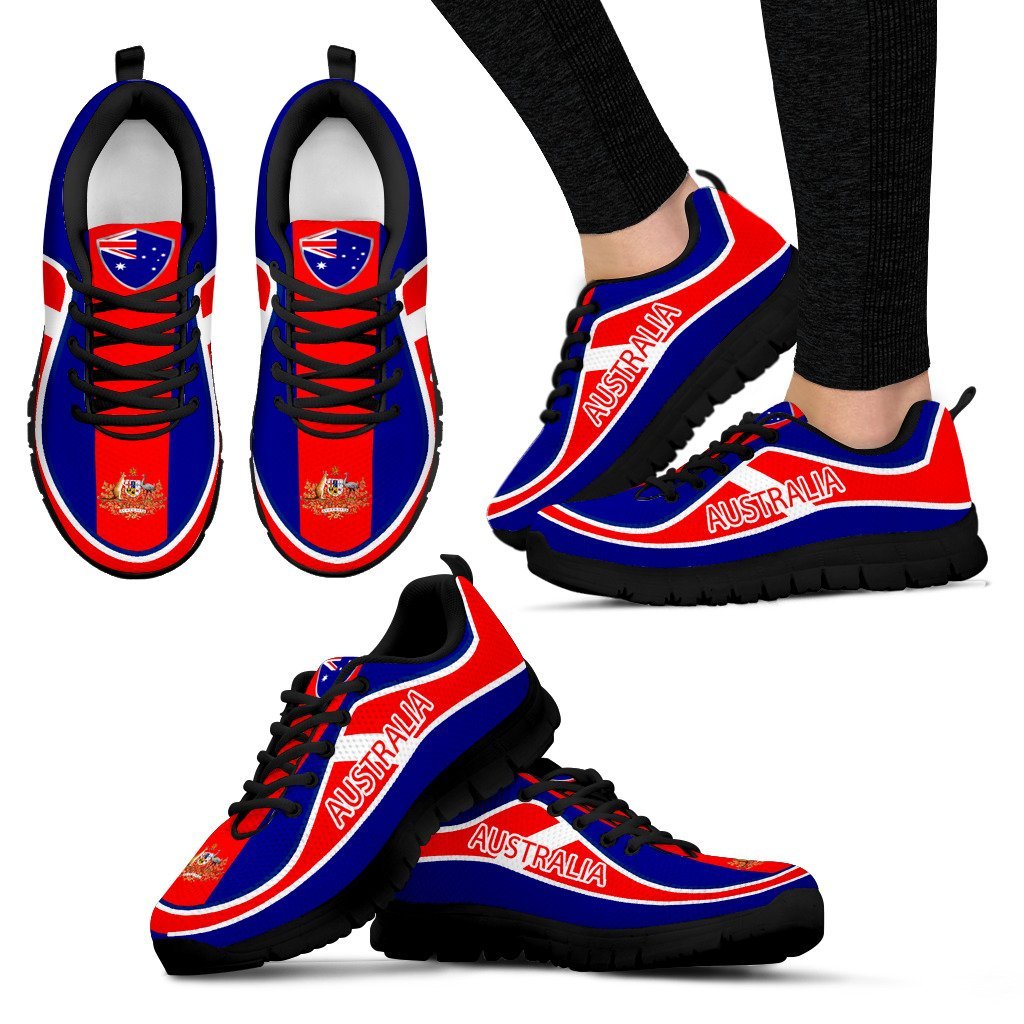 Sneakers - Australian Coat Of Arms Shoes Flag Color - Unisex - Vibe Hoodie Shop