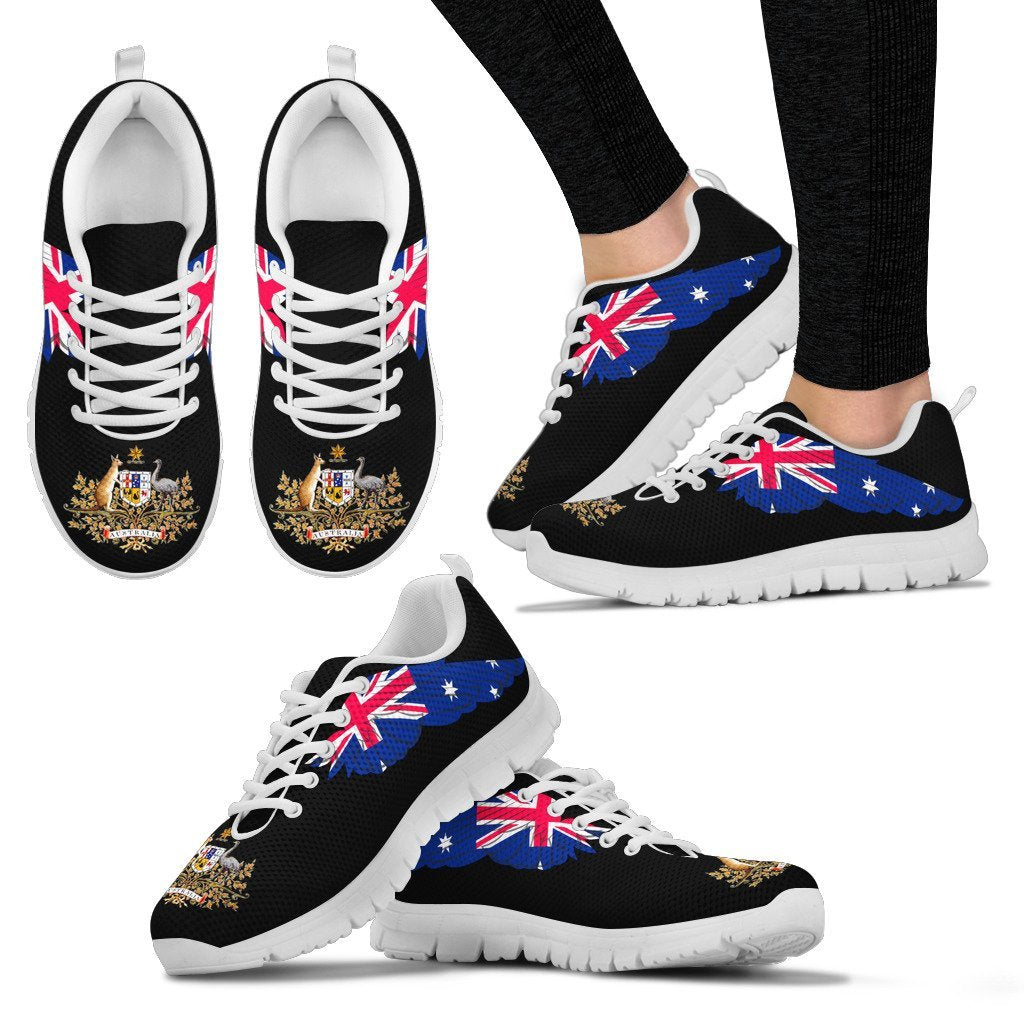 Sneakers - Australian Coat Of Arms Shoes Aus Flag - Unisex - Vibe Hoodie Shop