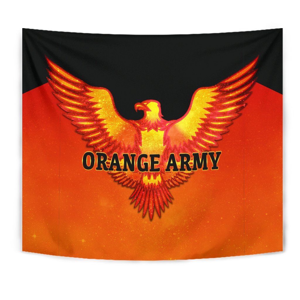 Orange Army Tapestry Cricket Sporty Style - Vibe Hoodie Shop