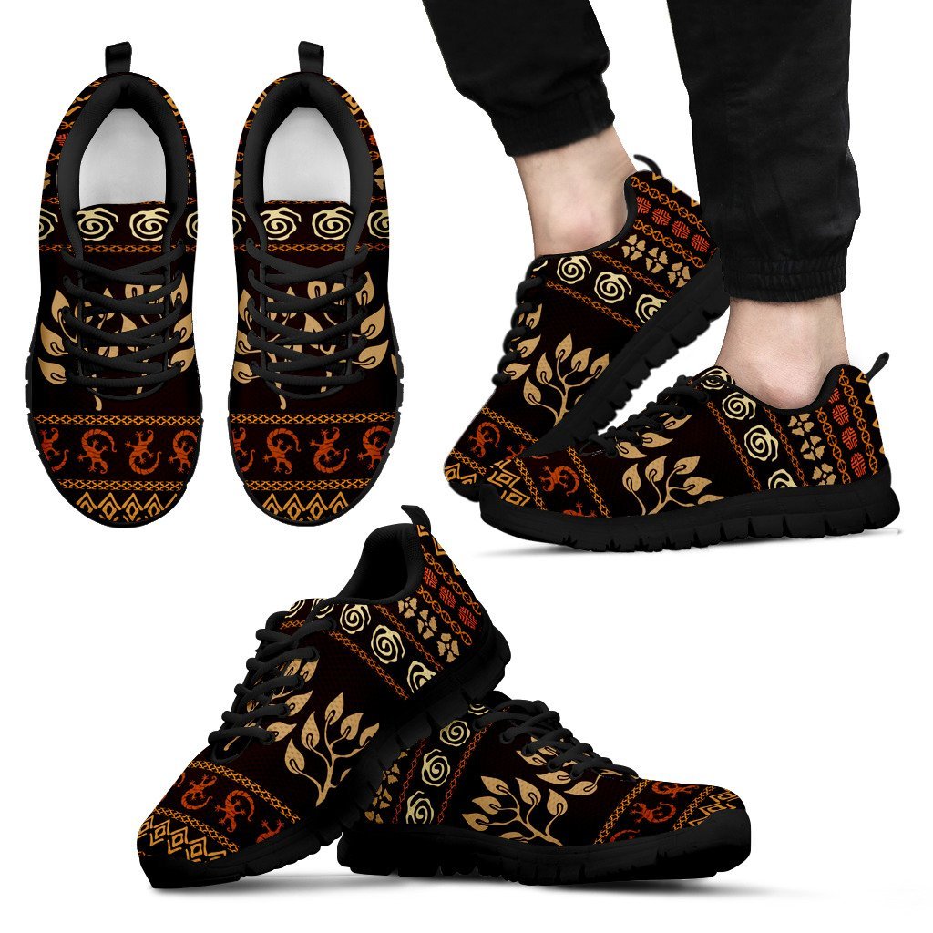 Aboriginal Sneakers, Lizard Patterns Indigenous Dot Painting 12 - Vibe Hoodie Shop