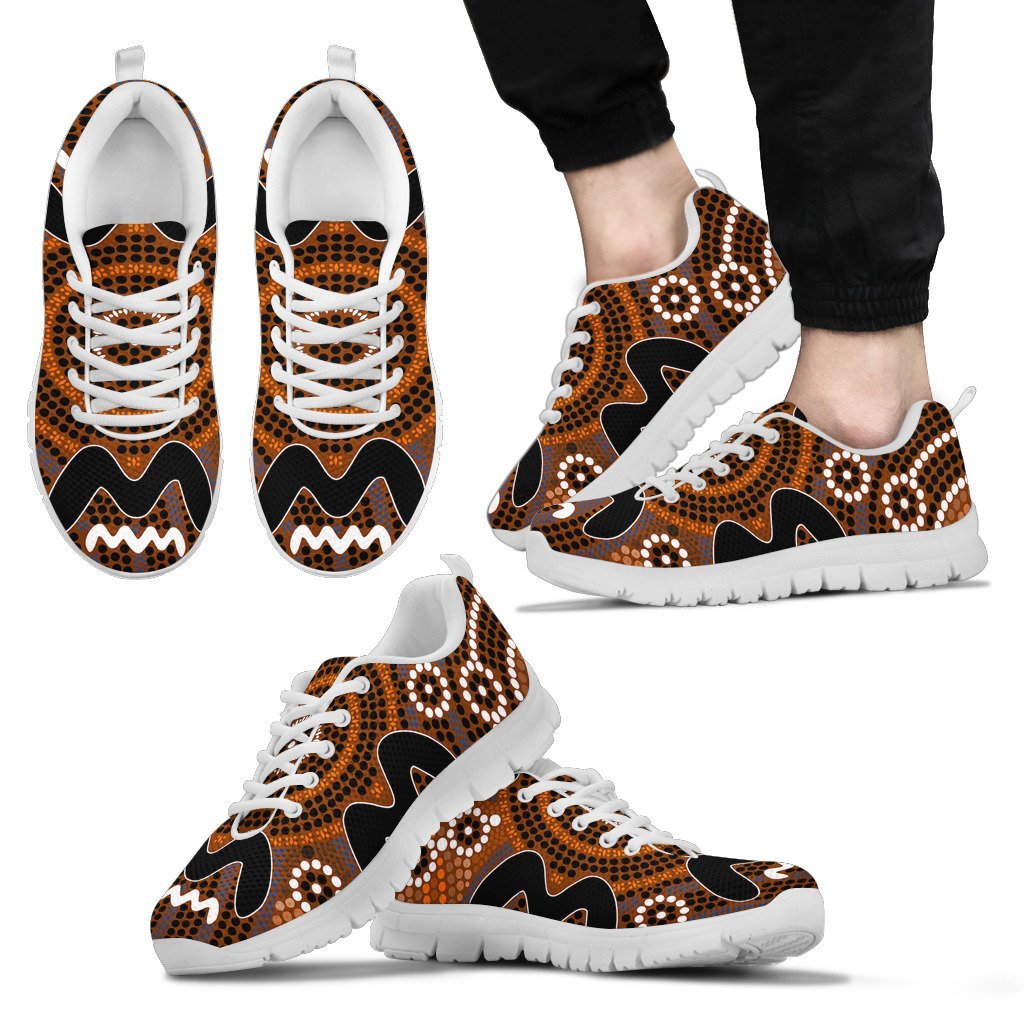 Aboriginal Sneakers, Circle Dot Painting 19 - Vibe Hoodie Shop