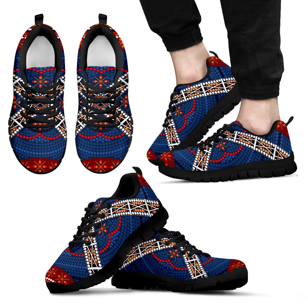 Aboriginal Sneakers, Indigenous Dot Painting - Vibe Hoodie Shop