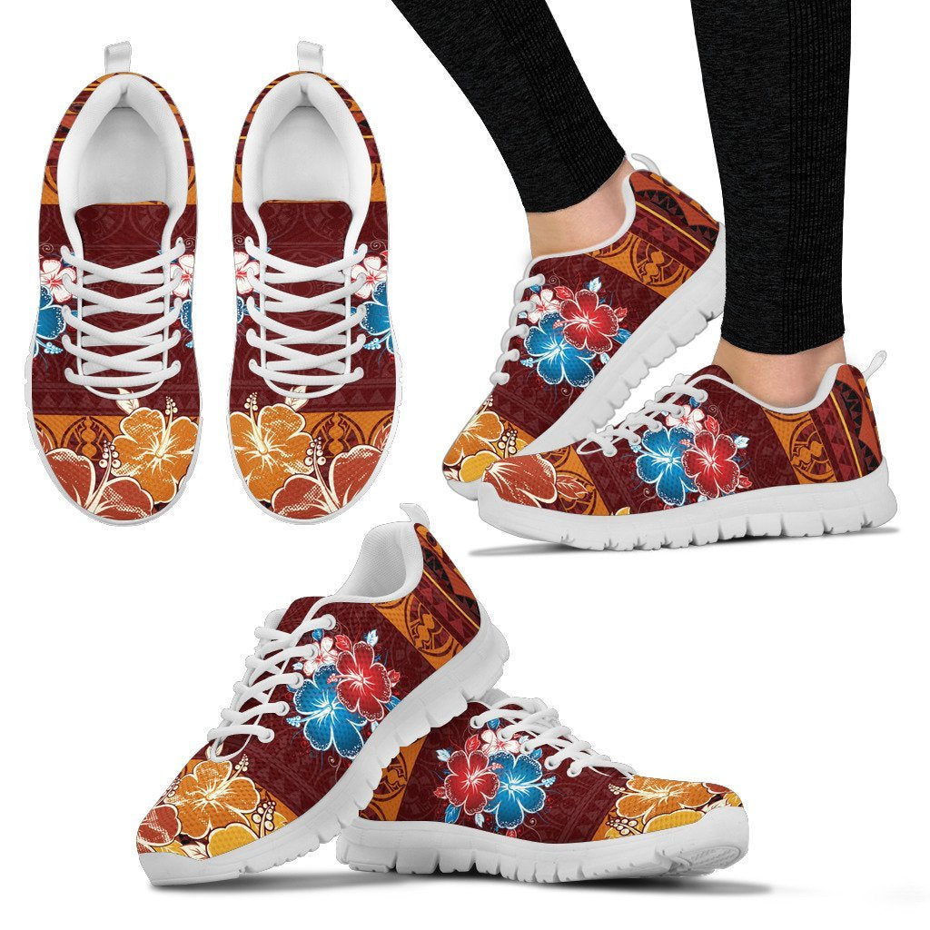 Hibiscus Polynesian Men's / Women's Sneakers (Shoes) - Vibe Hoodie Shop