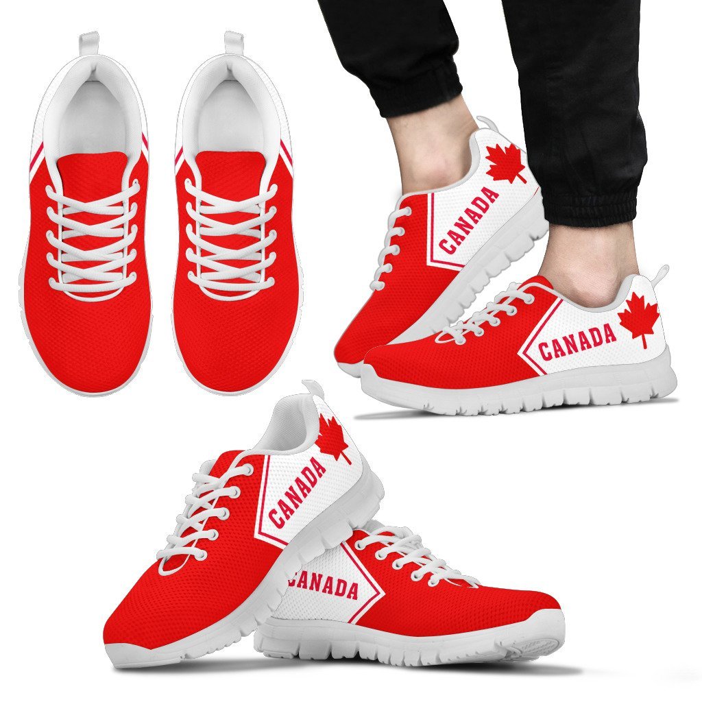 Canada Maple Leaf Sneakers - Triangle Style - Vibe Hoodie Shop