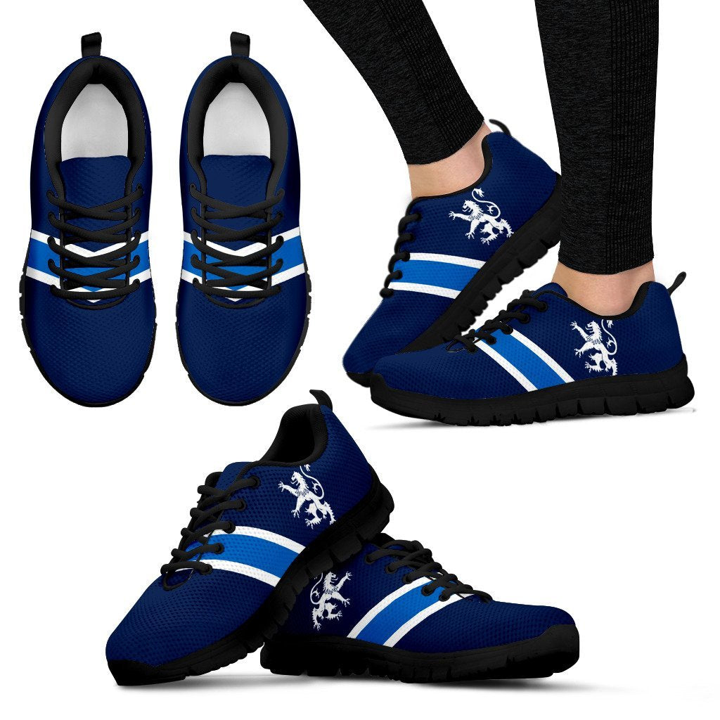 Scotland Flag And Lion Sneakers - Vibe Hoodie Shop