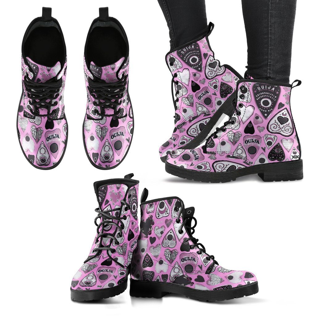 celticone-womens-leather-boot-pink-pagan-ouija-mystifying-hearts