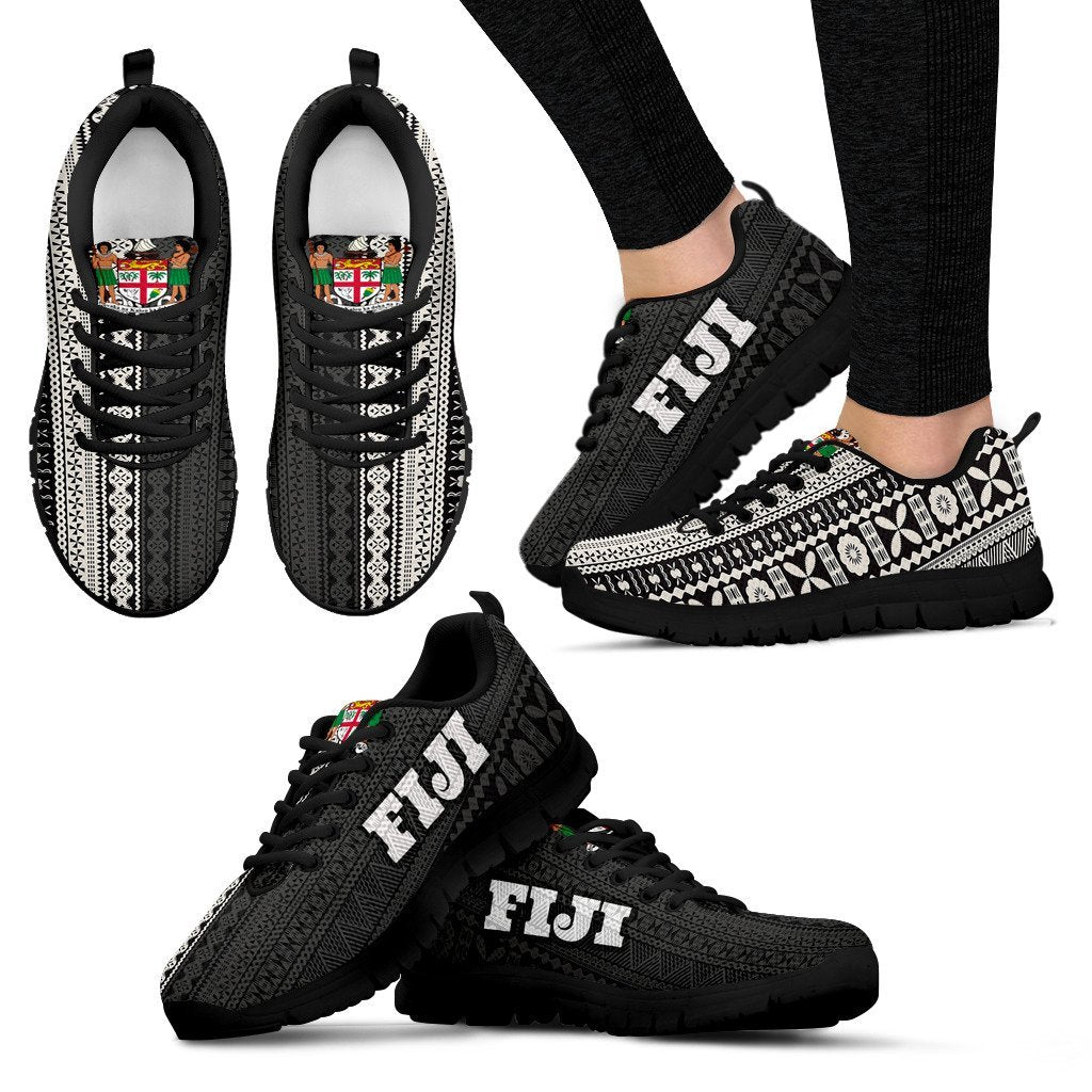 Fiji Sneakers Tapa Half Coat Of Arms - Vibe Hoodie Shop