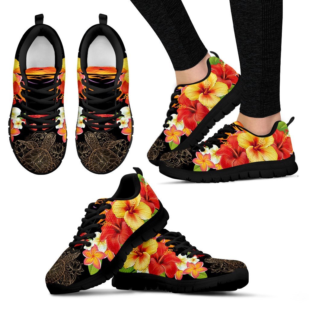 Fiji Hibiscus Sea Turtle Shoes - Vibe Hoodie Shop