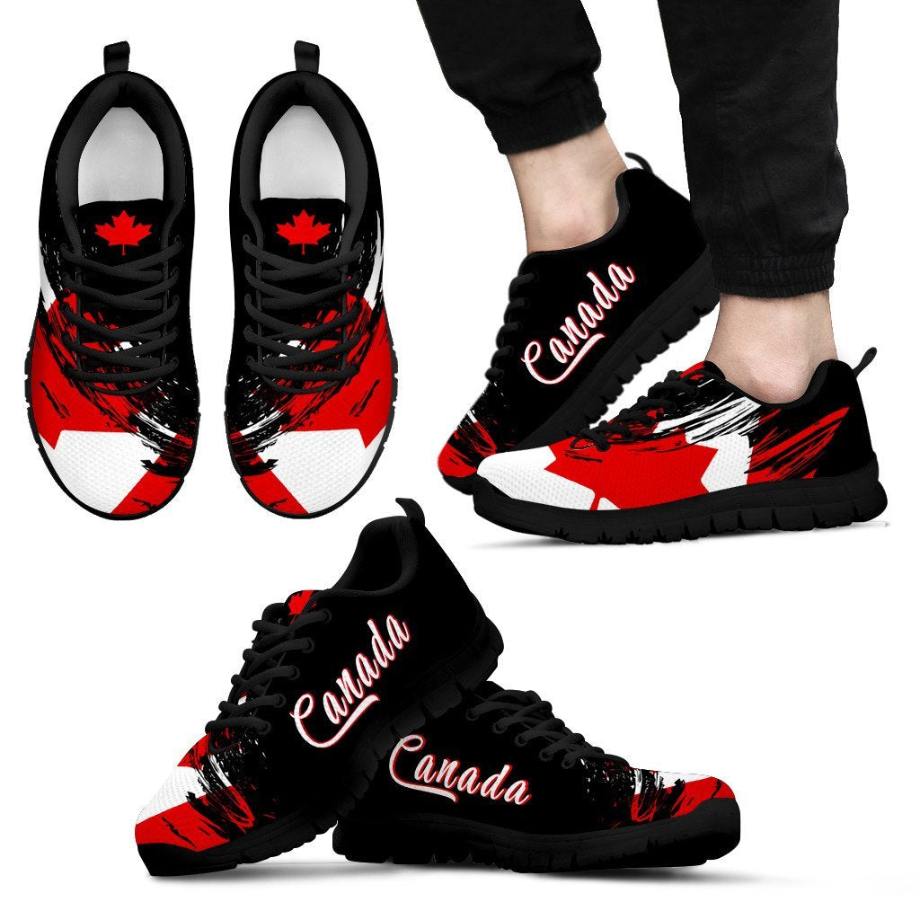 Canada Flag Sneakers - Art Style - Vibe Hoodie Shop