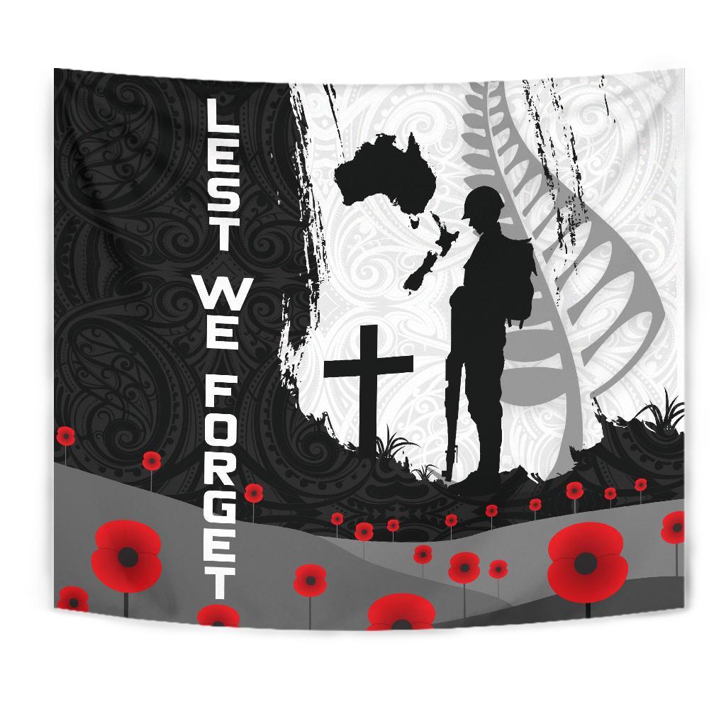 ANZAC Day Tapestry, New Zealand Australia Lest We Forget - Vibe Hoodie Shop