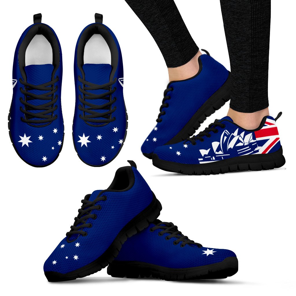 Sneakers - Sydney Opera Shoes Aus Flag - Unisex - 01 - Vibe Hoodie Shop