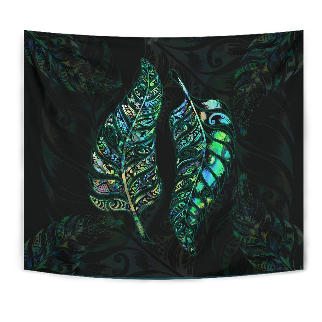 New Zealand Silver Fern Couple Tapestry Paua Shell - Vibe Hoodie Shop