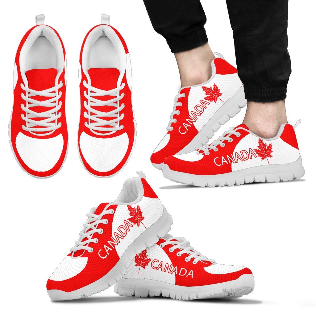 Canada Running Shoes Maple Leaf Red - Vibe Hoodie Shop