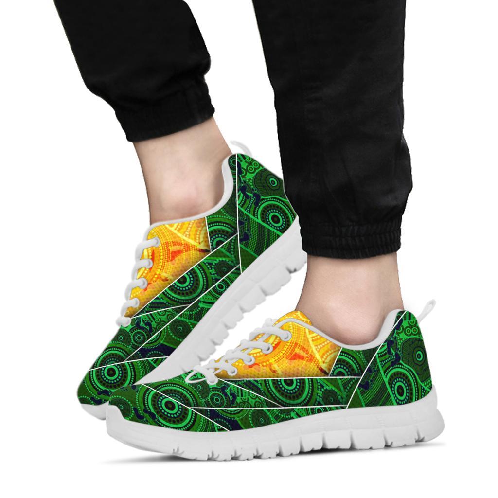 Aboriginal Sneakers - National Color and Aboriginal Patterns - Vibe Hoodie Shop