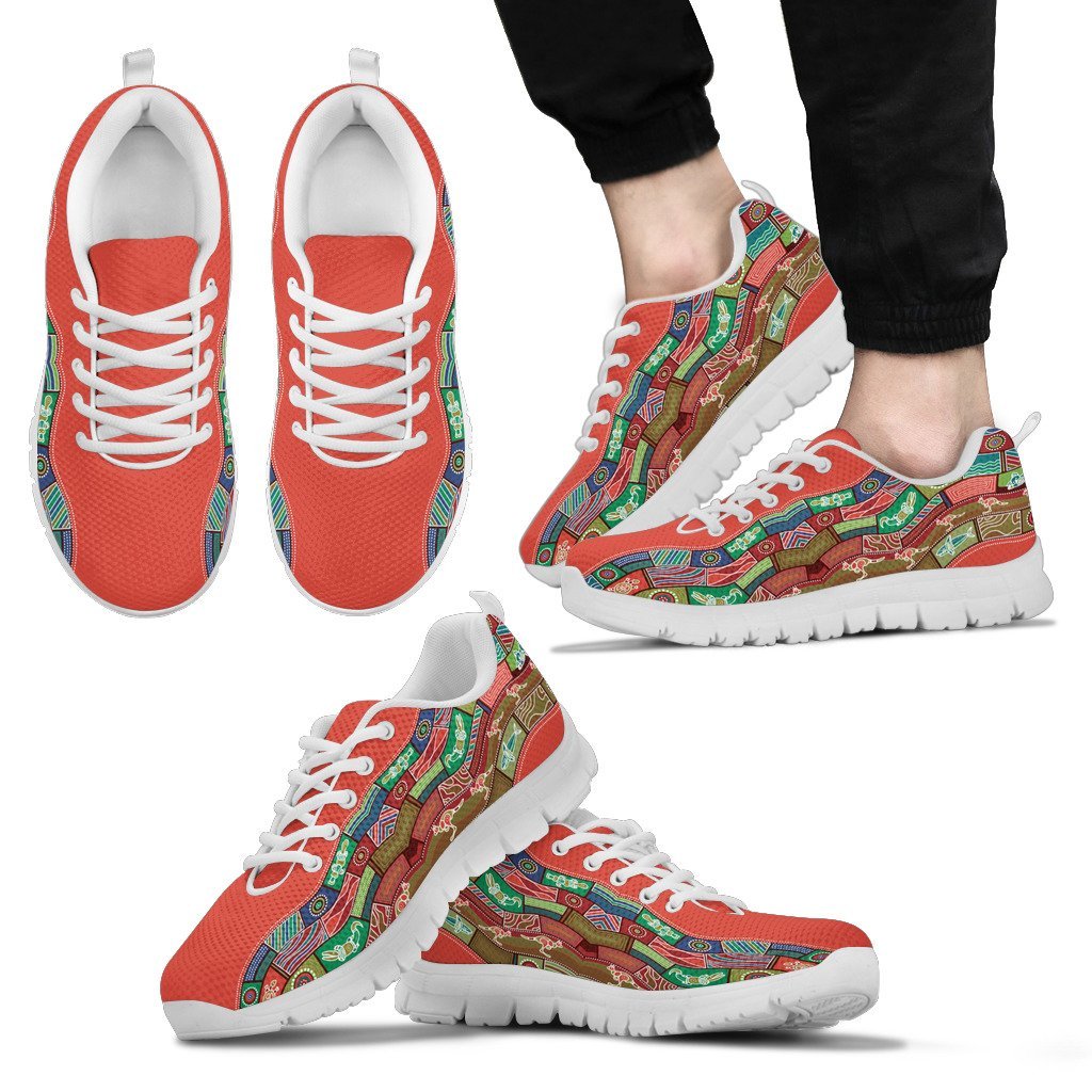 Australia Sneakers - Pattern Motifs Shoes - Vibe Hoodie Shop