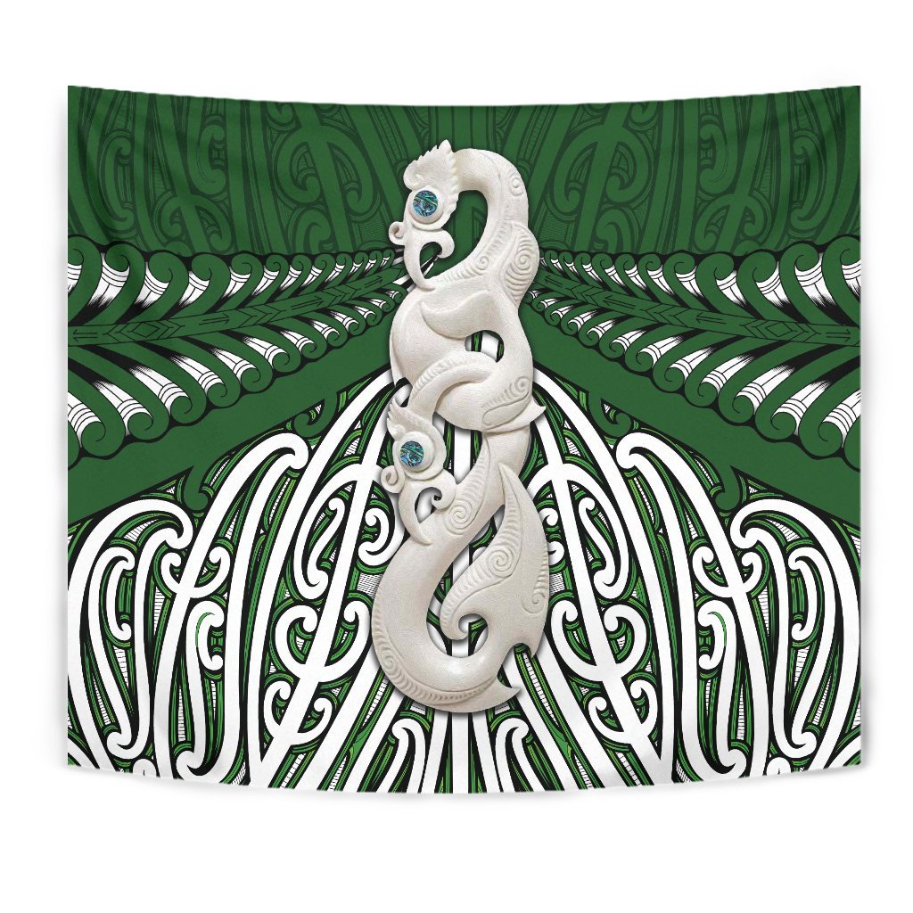 Maori Moko Tattoo Tapestry, Manaia Pounamu - Vibe Hoodie Shop