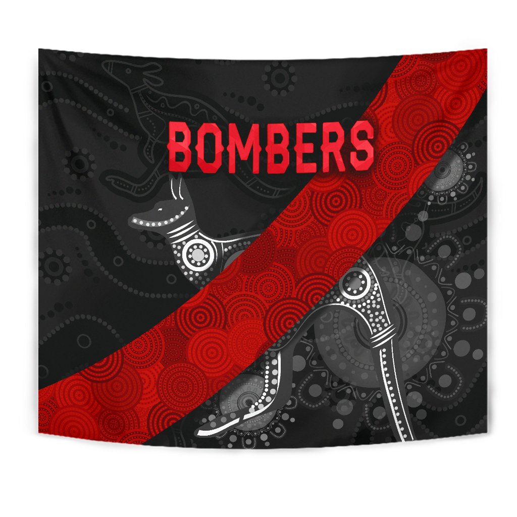 Essendon Tapestry Indigenous Bombers - Black - Vibe Hoodie Shop