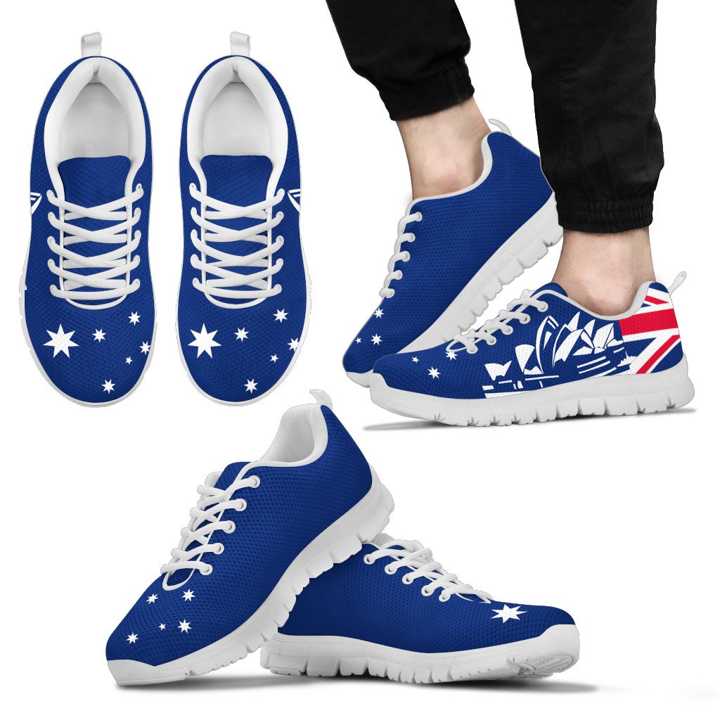 Sneakers - Sydney Opera Shoes Aus Flag - Unisex - 01 - Vibe Hoodie Shop