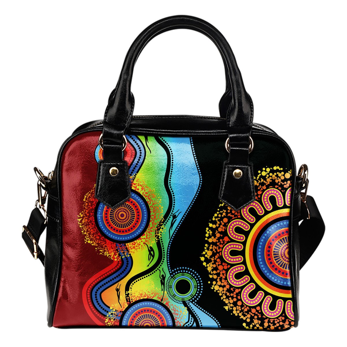 Shoulder Handbag - Aboriginal Bag Blue Dream - Vibe Hoodie Shop