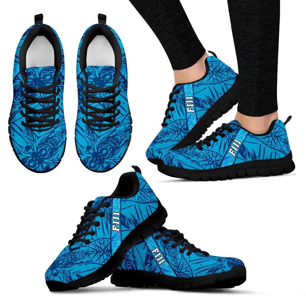 Fiji Poly Tribal Sneakers Blue Ocean - Vibe Hoodie Shop