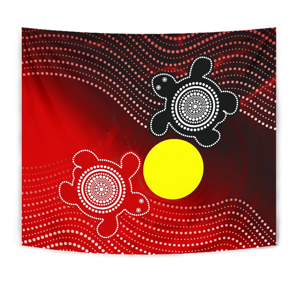 Aboriginal Tapestry - Indigenous Circle Dot Painting Style - - Vibe Hoodie Shop