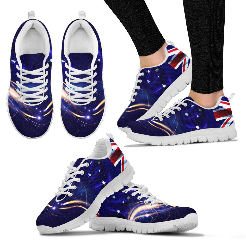 Sneakers - Aus Flag Shoes Galaxy Art Universe Mysteria - Unisex - Vibe Hoodie Shop