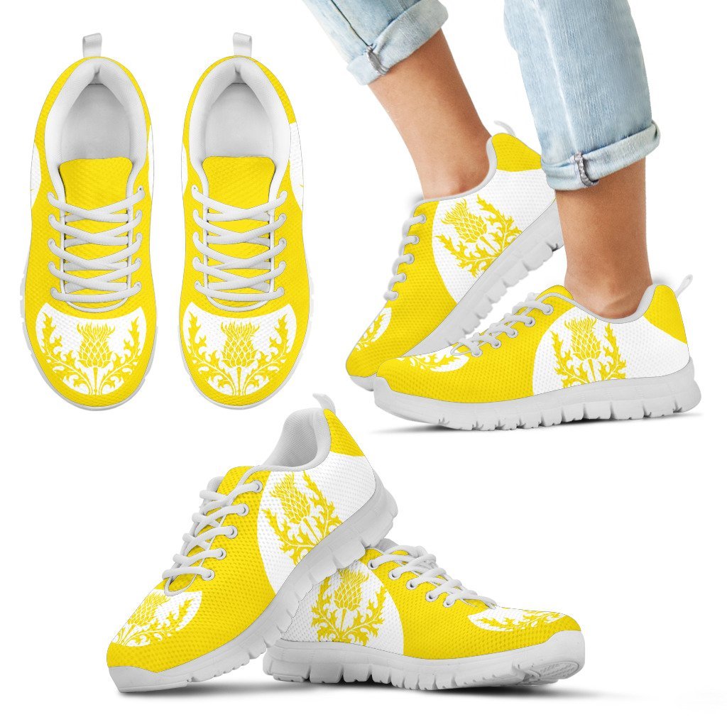 Scotland Thistle Sneakers - Cullinan Style Yellow Version - Vibe Hoodie Shop