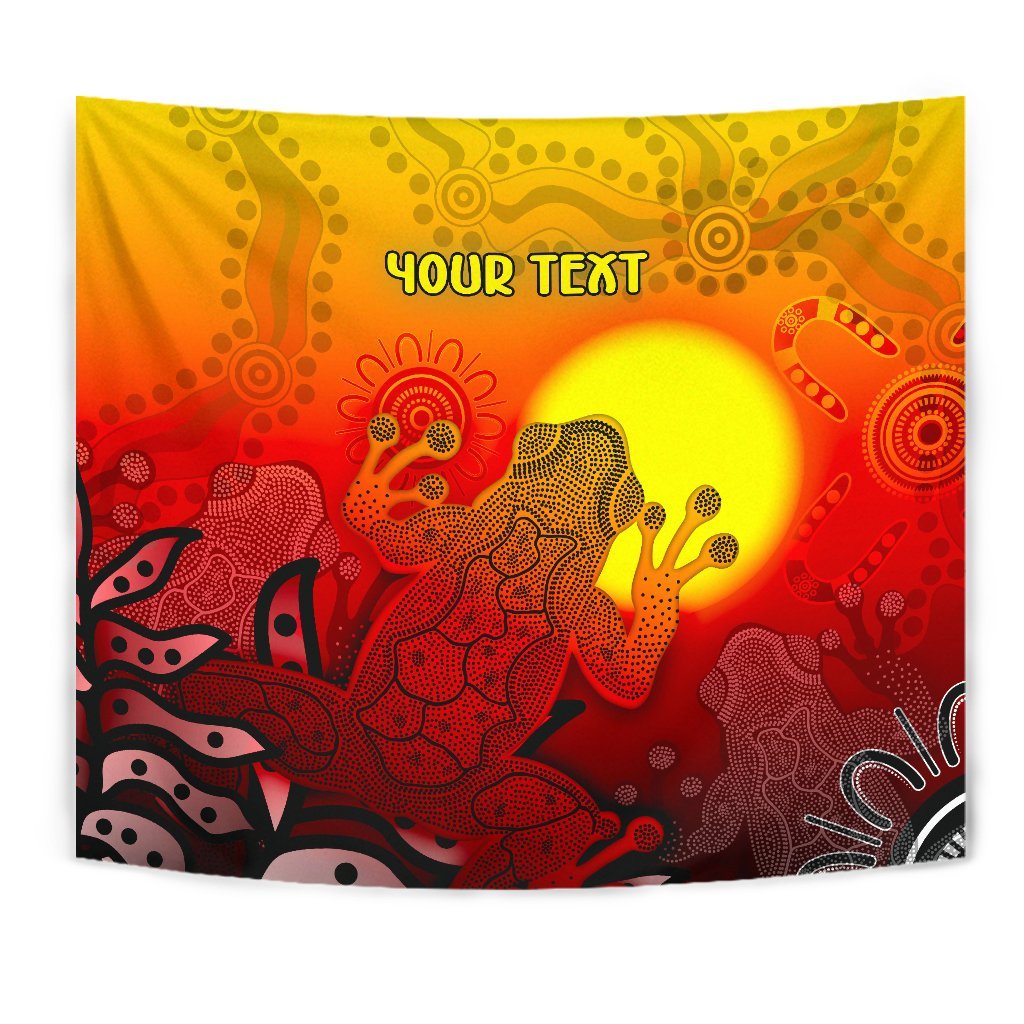 Custom Aboriginal Tapestry - Indigenous Frog (Red) - Vibe Hoodie Shop