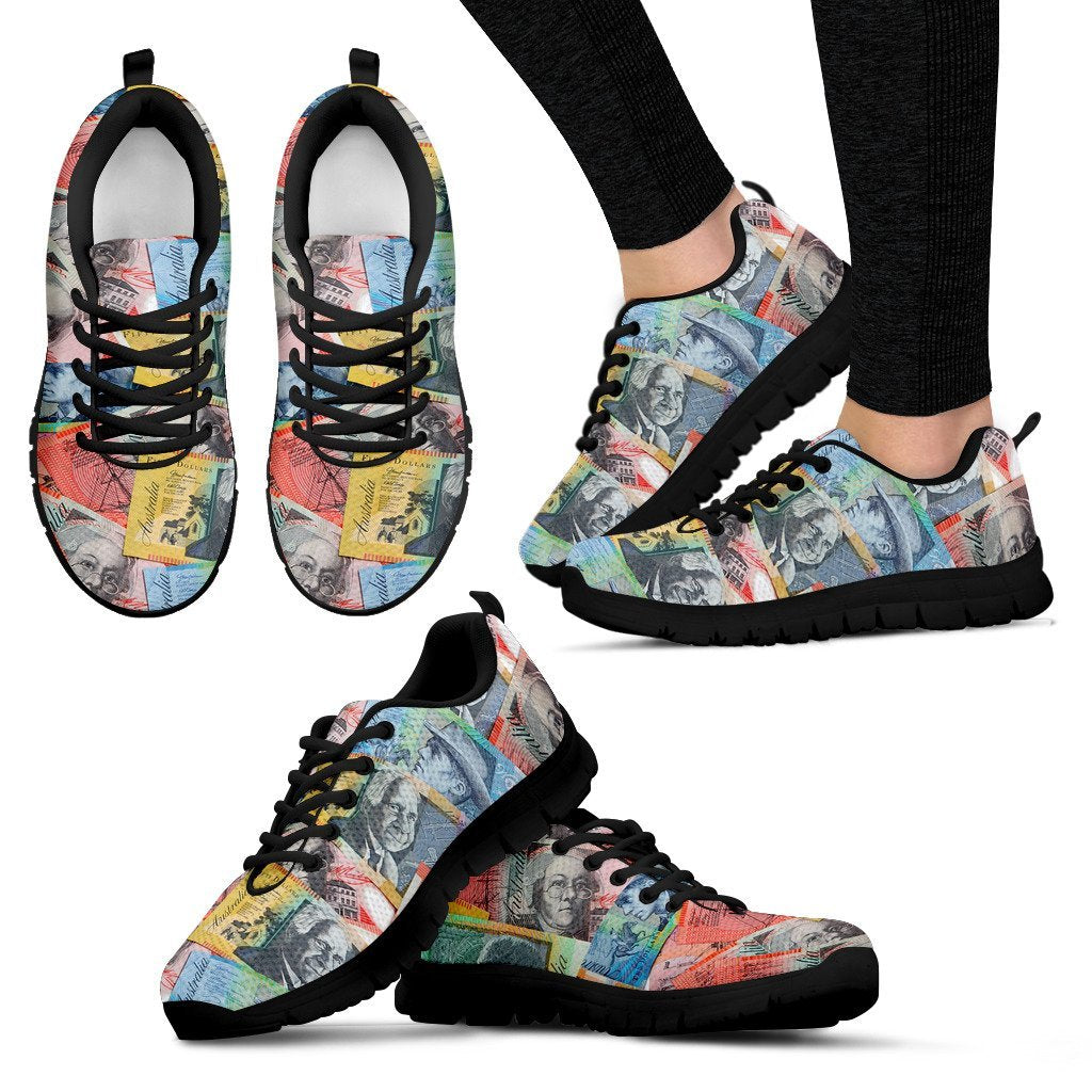 Australia Sneakers - Money Shoes Color Art - Unisex - Vibe Hoodie Shop