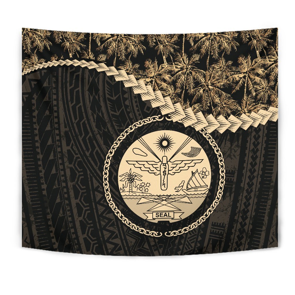 Marshall Islands Tapestry Coconut Golden - Vibe Hoodie Shop