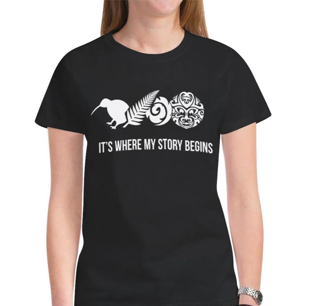 New Zealand - Where My Story Begins T shirt - Vibe Hoodie Shop