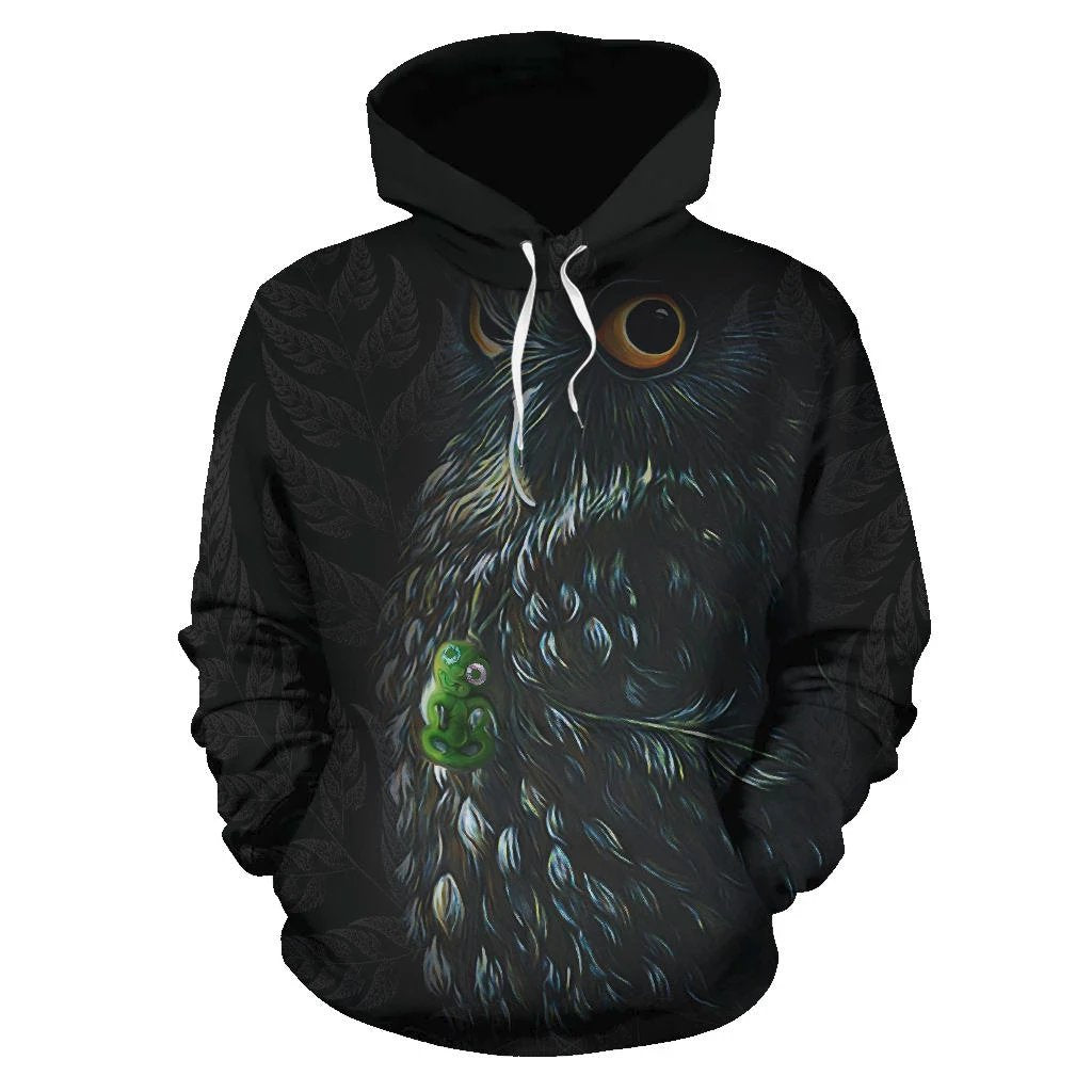 Maori Morepork New Zealand Hoodie - Vibe Hoodie Shop