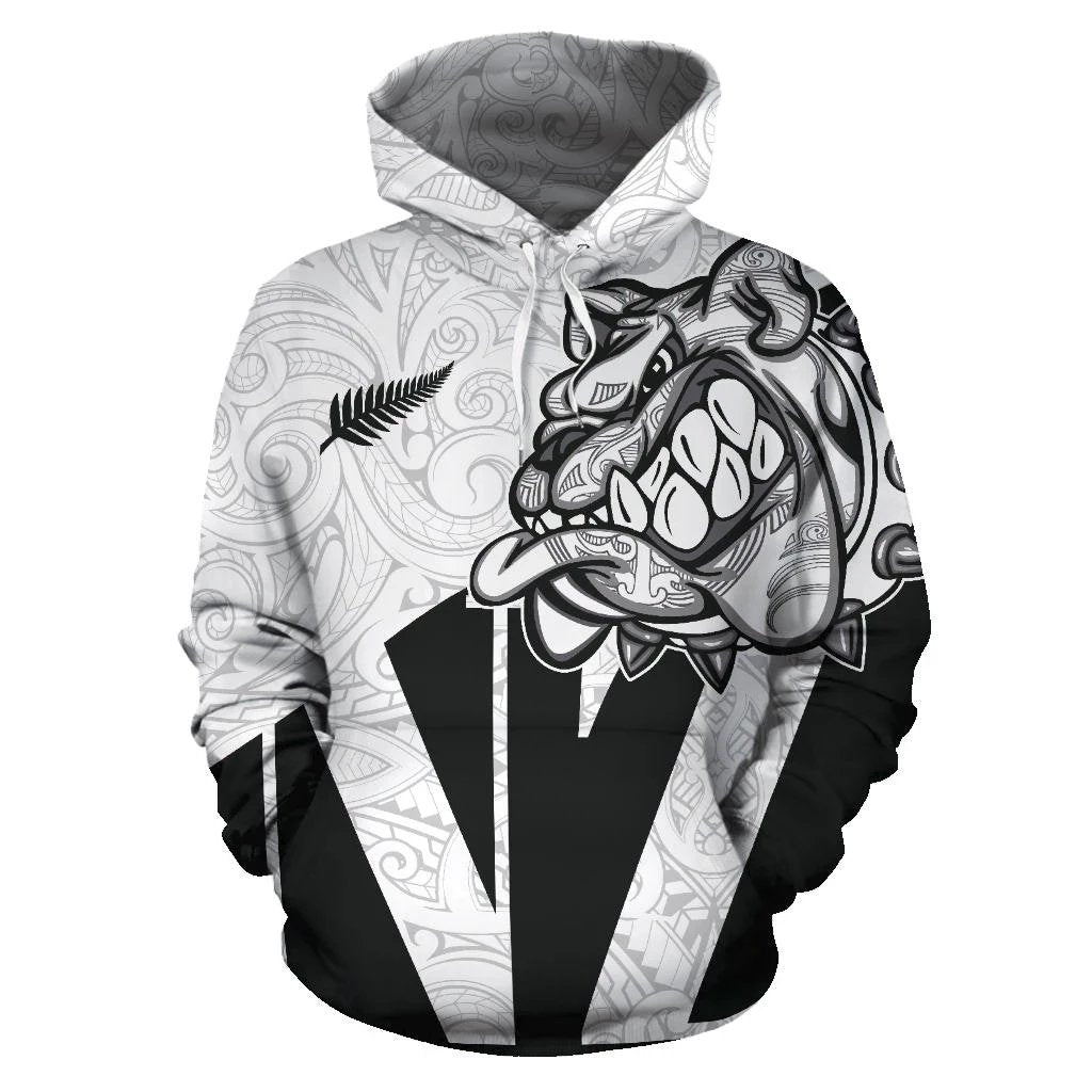 Aoteroa Bulldog Maori Hoodie - Vibe Hoodie Shop