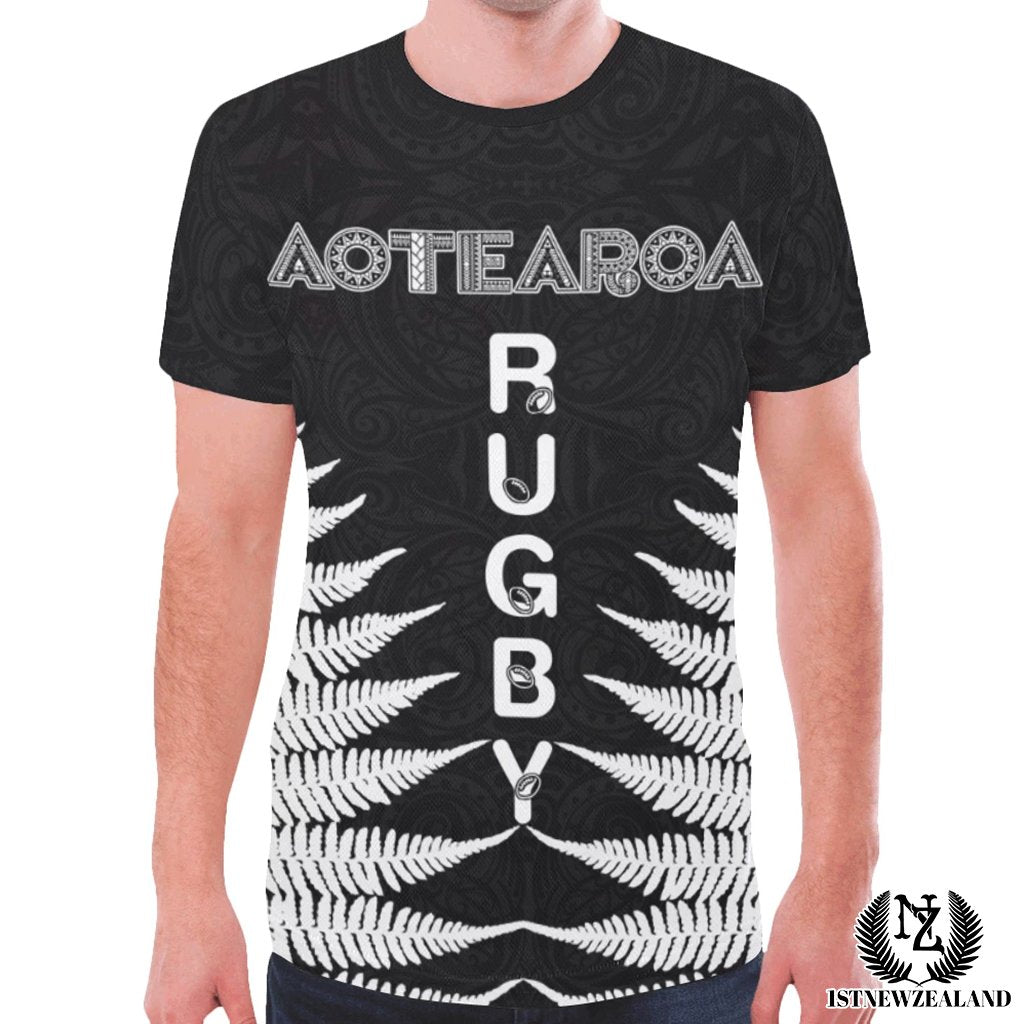 New Zealand Rugby Shirt, Aotearoa Rugby Fern T shirts - Vibe Hoodie Shop