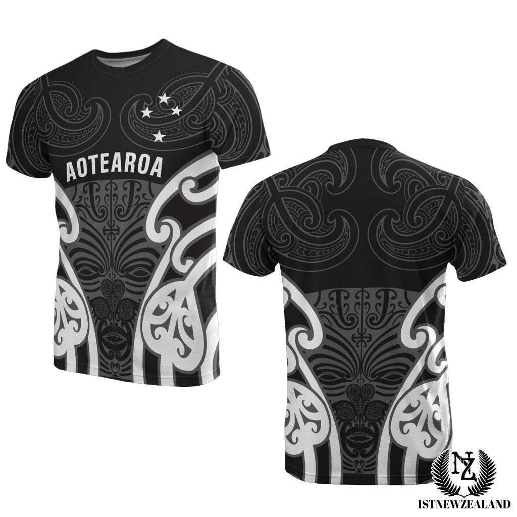 New Zealand Shirt, Aotearoa Maori Moko T shirt - Vibe Hoodie Shop